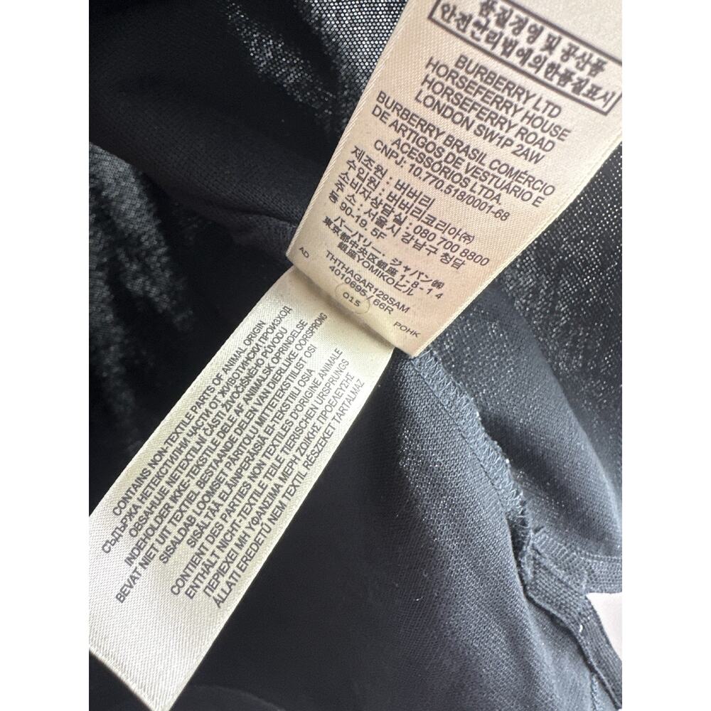 Burberry Cotton Pique Polo Shirt Black Nova Check Placket SS Embroidered Logo XL - Picture 11 of 12